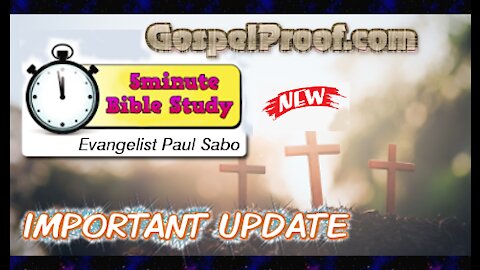 Channel Update- 5minute Christian Bible study lessons!