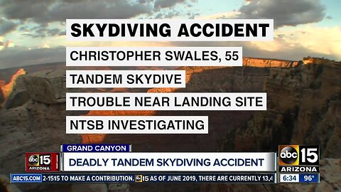Deadly skydiving accident at the Grand Canyon
