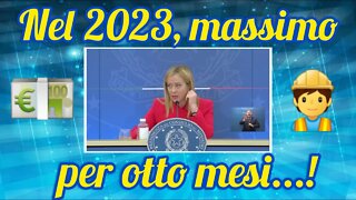 Meloni : Da Gennaio 2024 abolito il reddito di cittadinanza!