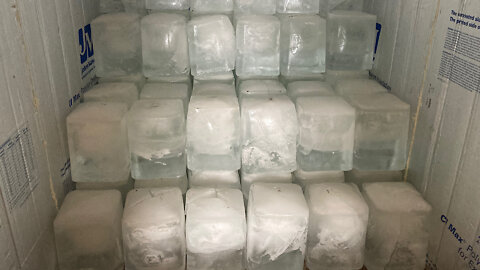Ice Blocks Safely In The Ice House