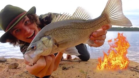 Australian BASS FISHING Catch & Cook! Catching my OWN FOOD