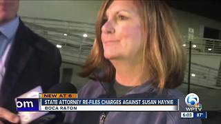State attorney re-files charges against suspended Boca Raton Mayor Susan Haynie