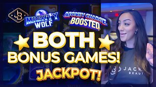 * NEW* Mighty Wolf Slot Machine Pays HUGE With Two Slot Bonuses