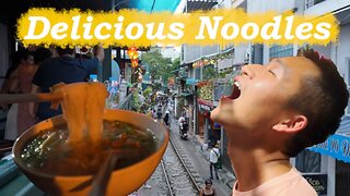 Slurping delicious noodles in Northern Vietnam