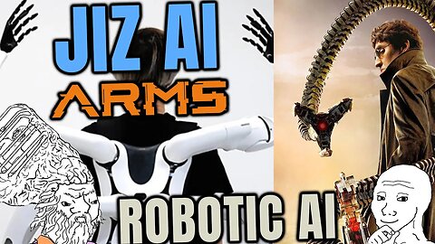 JIZ AI Arms - Robotic Ai Arm Backpack - Future of Human Limbs - Transhuman Spiderman