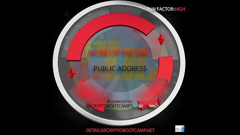 Cryptobootcamp1 word of the day!! Public Address