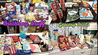 Weekly Grocery Haul | 5+ Stores | Birthday Stuff | On Sale | Family of 5 | Walmart Haul