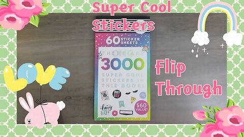 Super Cool Stickers Sticker Book Flip Through #stickerbooks #flipthroughvideo