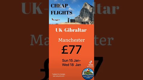 Flight Deals UK to Gibraltar #gibraltar #shorts