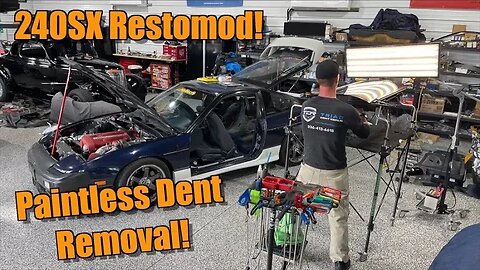 Getting A Behind-The-Scenes Look At Paintless Dent Repair...The 240SX Gets Laser Straight!