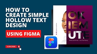 How to design a simple social media HOLLOW text using FIGMA #figma #figmatutorial #figmadesign