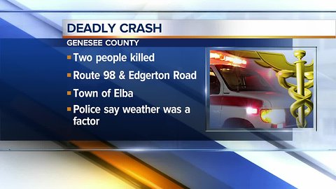 Two killed in fatal crash on Route 98 in Genesee County