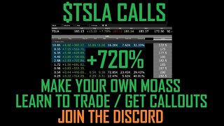 $TSLA CALLS BUSTED 720% BEEN TALKING ABOUT IT ALL DAY HERE AND ON DISCORD, JOIN, LINK BELOW