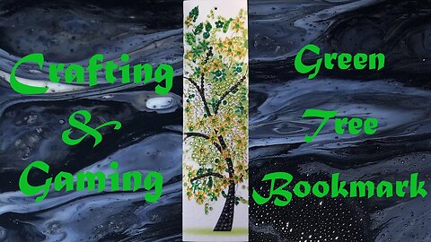 Completing a Green Rhinestone Bookmark Diamond Painting and gaming