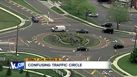 Confusing traffic circle in Twinsburg