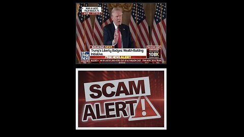 ⚠️ SCAM ALERT ⚠️ Liberty Badges promoted by FAKED A.I TRUMP