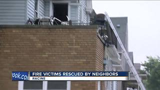 Neighbor rescues 3 after explosion, fire at Racine home