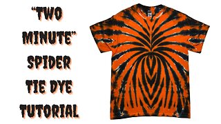 Tie-Dye Pattern: Halloween Spider “Two Minute” Microwave Method