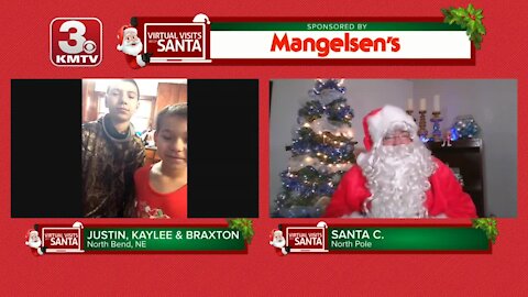 Virtual Santa visit with Justin, Kaylee & Braxton