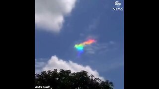 Strange phenomenon Rainbow Cloud 🌈 was recorded in the sky of BRASIL 🛸 UFO Sighting 🛸