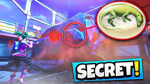 *NEW* SECRET "Dinosaur Egg" FOUND in Fortnite Battle Royale Season 4 (Fortnite Secret easter eggs)