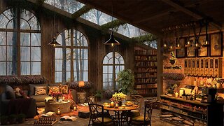 Jazz Music & Rain Sounds at Cozy Coffee Shop Ambience - Relaxing Jazz Music for Work, Study, Sleep