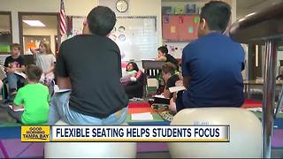 Local schools replace school chairs with bouncy balls to help kids focus