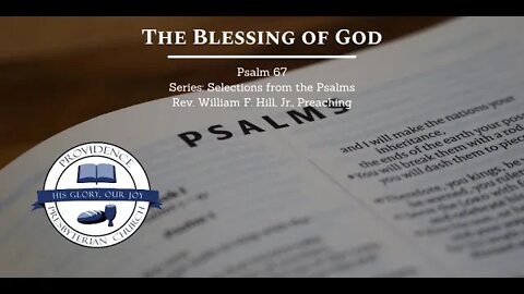 Psalm 67: The Blessing of God