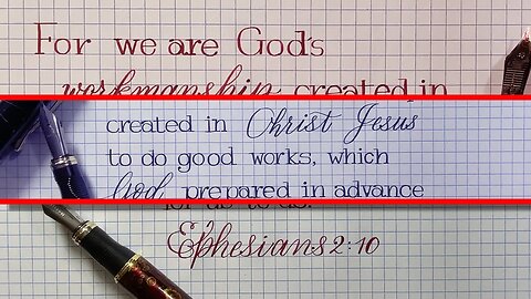 Clean Handwriting Ephesians 2:10