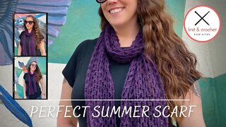 Perfect Summer Crochet Scarf Free Pattern Tutorial