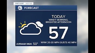 Metro Detroit Forecast: Very windy morning as rain moves out