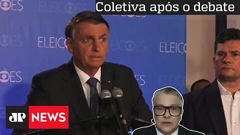 Confira trecho de coletiva de Bolsonaro após último debate com Lula na TV Globo