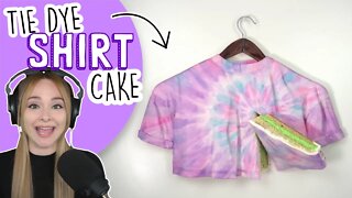 I Made A HANGING Tie Dyed T-Shirt CAKE