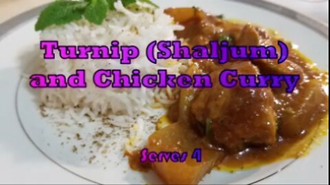 Turnip/ Shaljam Curry with Chicken