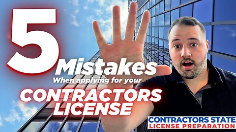 What contractors mistake about getting a Licensed