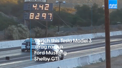 Watch this Tesla Model 3 drag race a Ford Mustang Shelby GT!