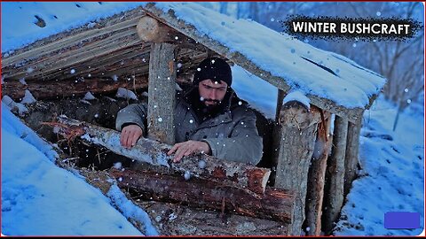 Building Complete shelter For the Winter🥶🥶🥶☠☠