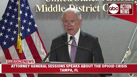 Attorney General Jeff Sessions discusses opioid epidemic affecting Tampa Bay area during visit