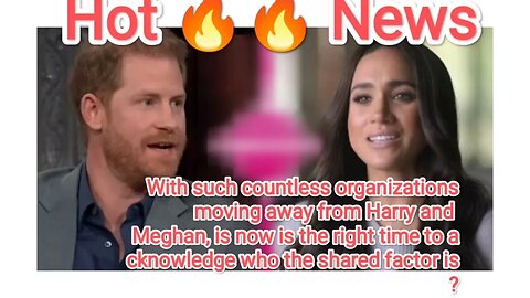With such countless organizations moving away from Harry and Meghan, is now is the right time to