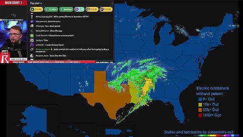 Large storm sweeping across United States with power outages