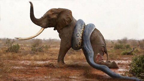Unbelievable! Giant Anaconda Python Wraps Elephant To Death With Its Big Body For 72 Hours