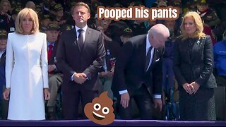 SHOCK: Biden POOPS Pants On Stage At D-DAY Ceremony!? Jill DRAGS Joe Awkwardly Away as World Cringes