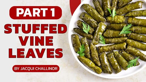 stuffed vine leaves recipe vegetarian part1 #shorts