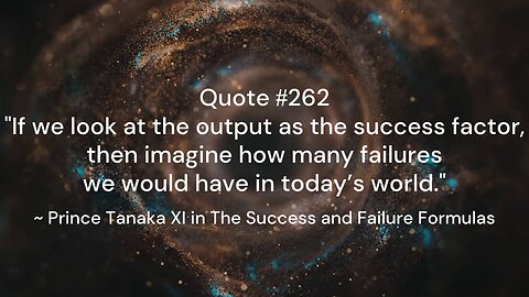 Quote #261-265 & More Insight: Prince Tanaka XI