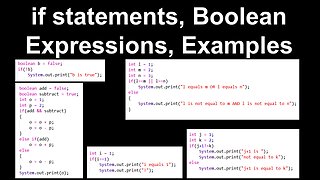 if Statements, Boolean Expressions, Examples - AP Computer Science A