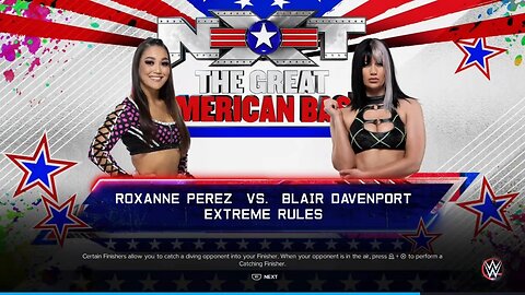 NXT The Great American Bash 2023 Roxanne Perez vs Blair Davenport Weapons Wild match
