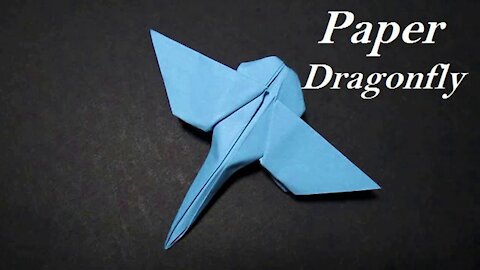 Paper Dragonfly | Easy Origami Dragonfly for Beginners | How to Make A Dragonfly Out of Paper