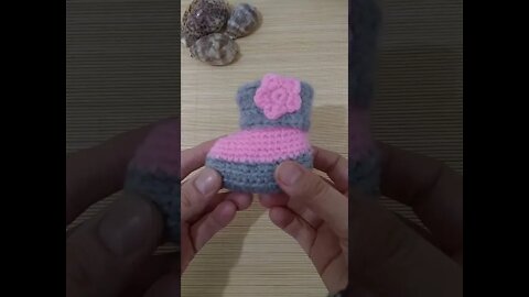How To Crochet A Baby Bootie #shorts