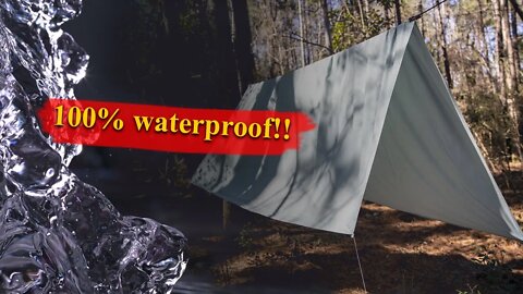 A bed sheet for a survival tarp??