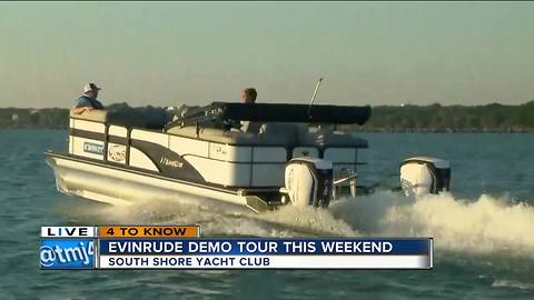 Evinrude demo tour this weekend at South Shore Yacht Club